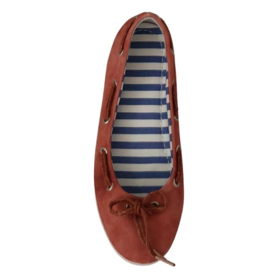 Pantofola D'Oro Coral Suede Lace Bow Loafers Ballet Flat Shoes