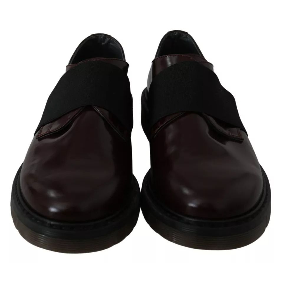 Dr. Martens Dark Brown Leather Elastic Strap Shoes