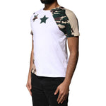 Dolce & Gabbana White Camouflage Stars Crew Neck T-shirt TSH86638-44