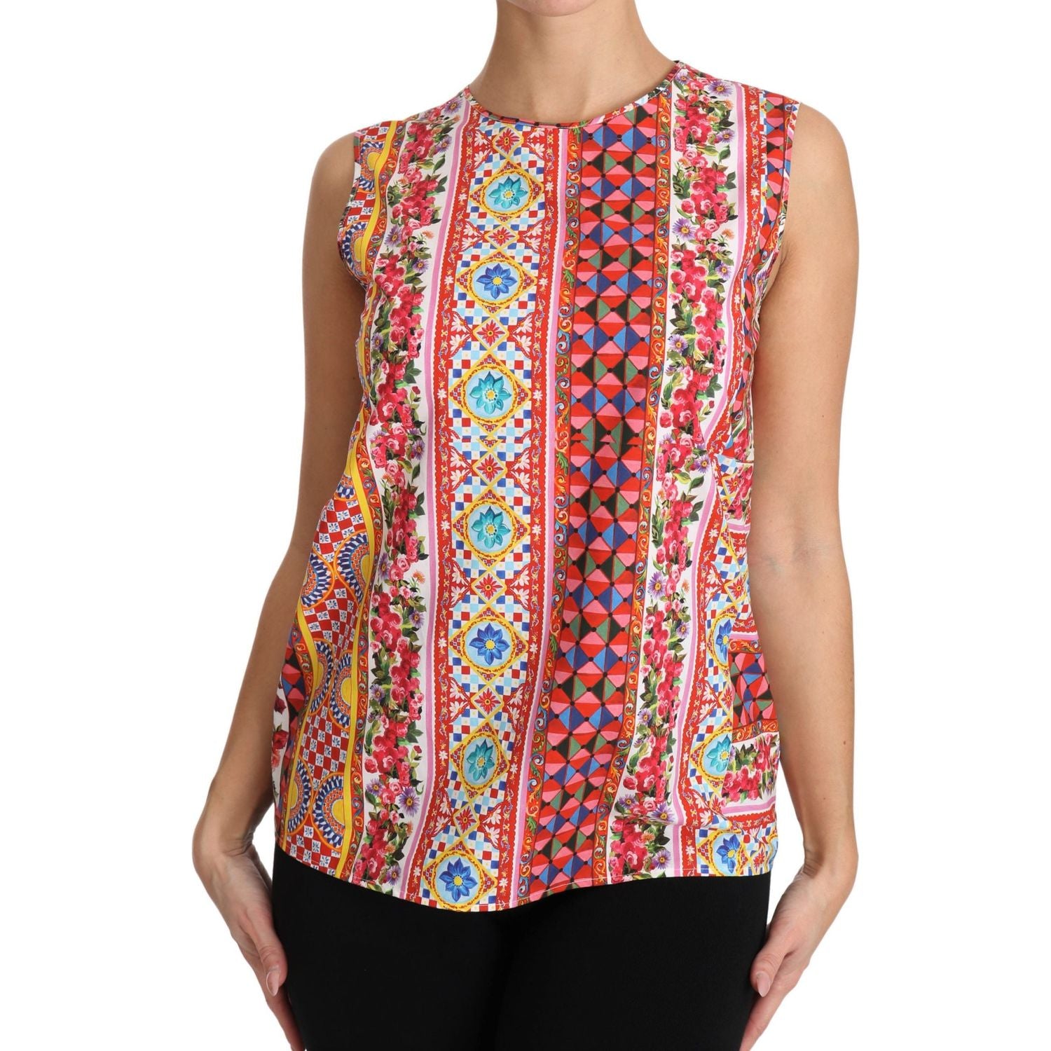 Carretto 印花纯棉背心