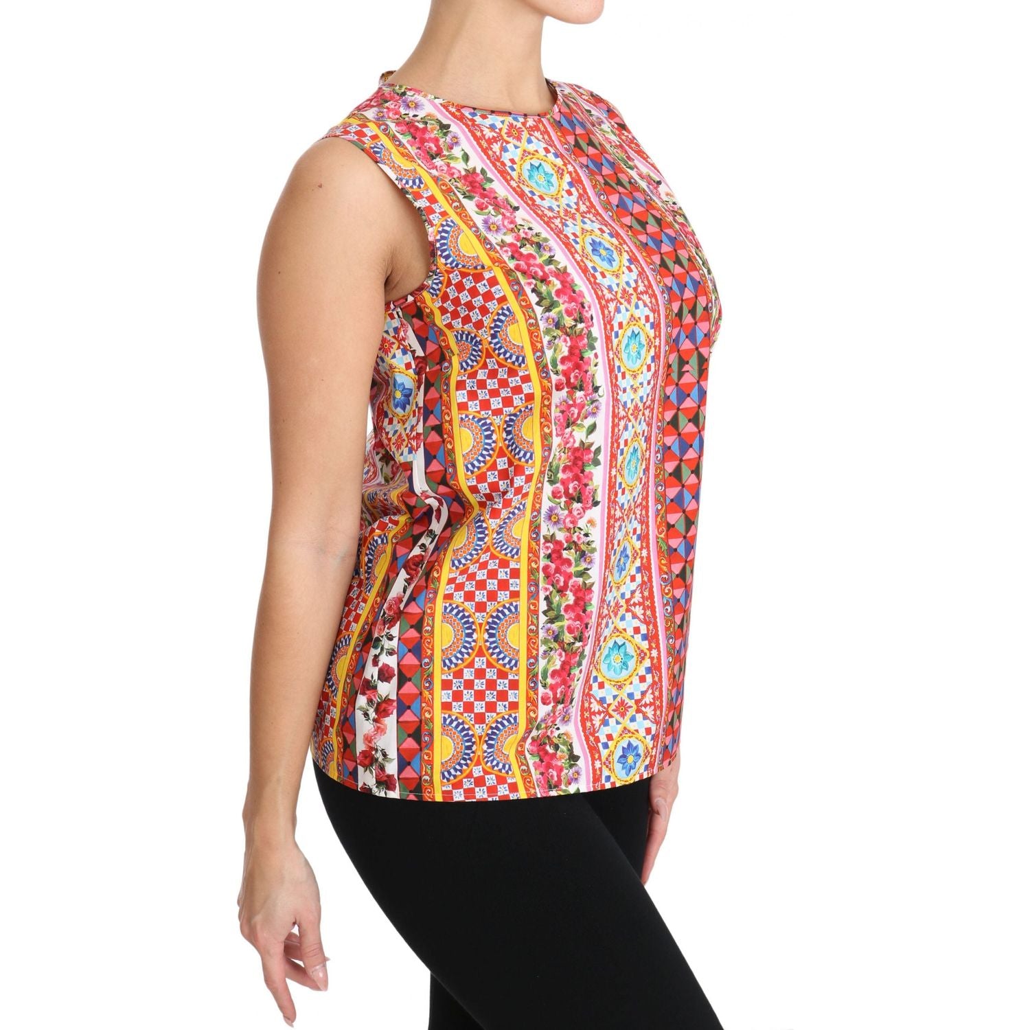 Carretto 印花纯棉背心