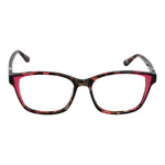 Guess Brown Women Glasses Frame in full-rim style, rectangular shape with demo lenses. Fashionable eyewear for women.