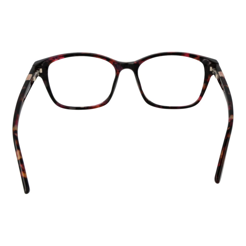 Guess Brown Women Glasses Frame, full-rim rectangle style with plastic material and demo lenses, size 54-16-140, temples length 140mm.