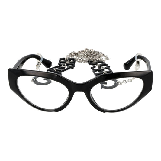 Guess Black Women Glasses Frame in full-rim cat eye style with plastic frame, includes branded case and eyewear chain.