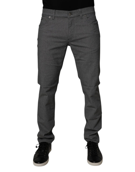 Dolce & Gabbana Gray Cotton Stretch Skinny Denim Jeans PAN75206-52