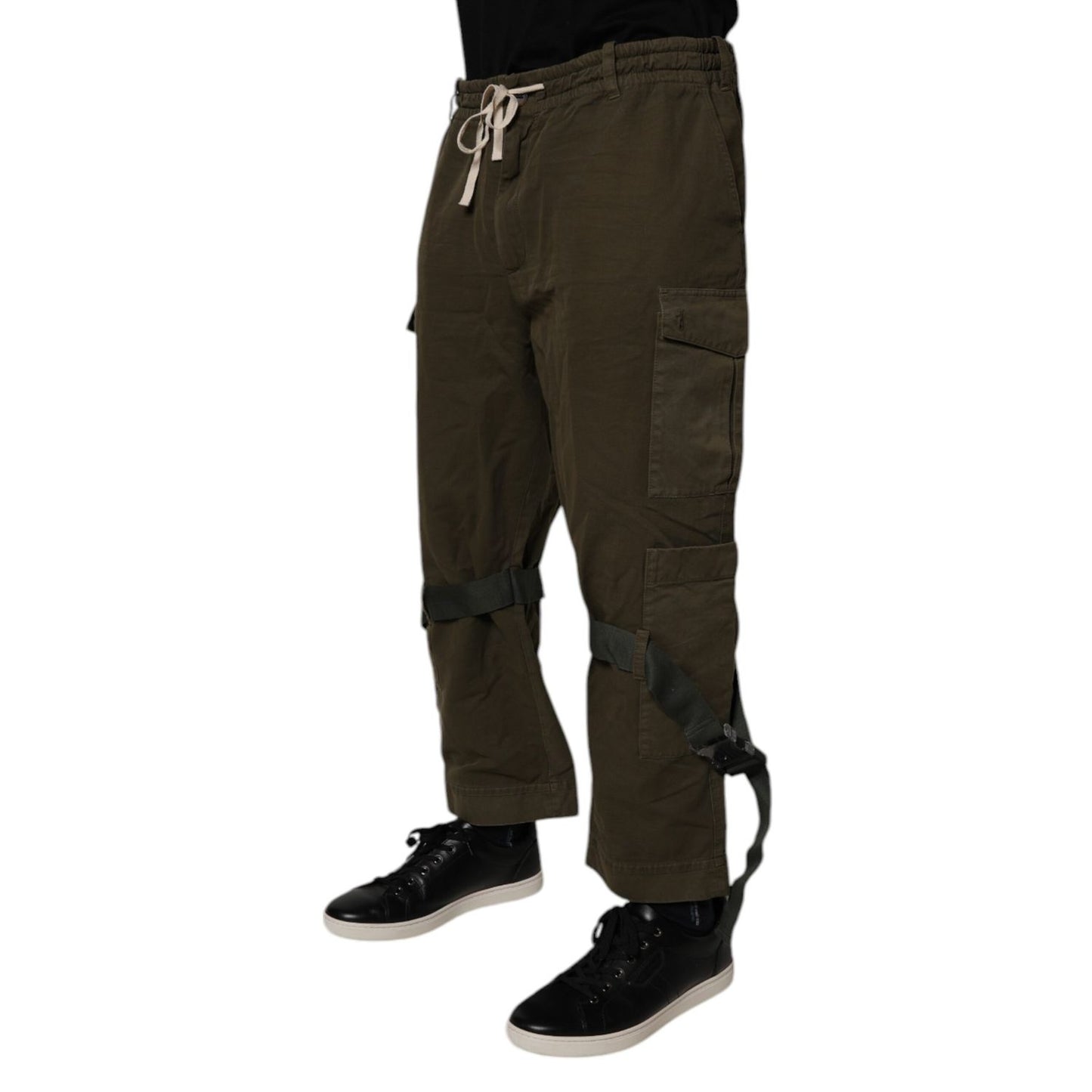 Dolce & Gabbana Brown Cotton Stretch Cargo Pants