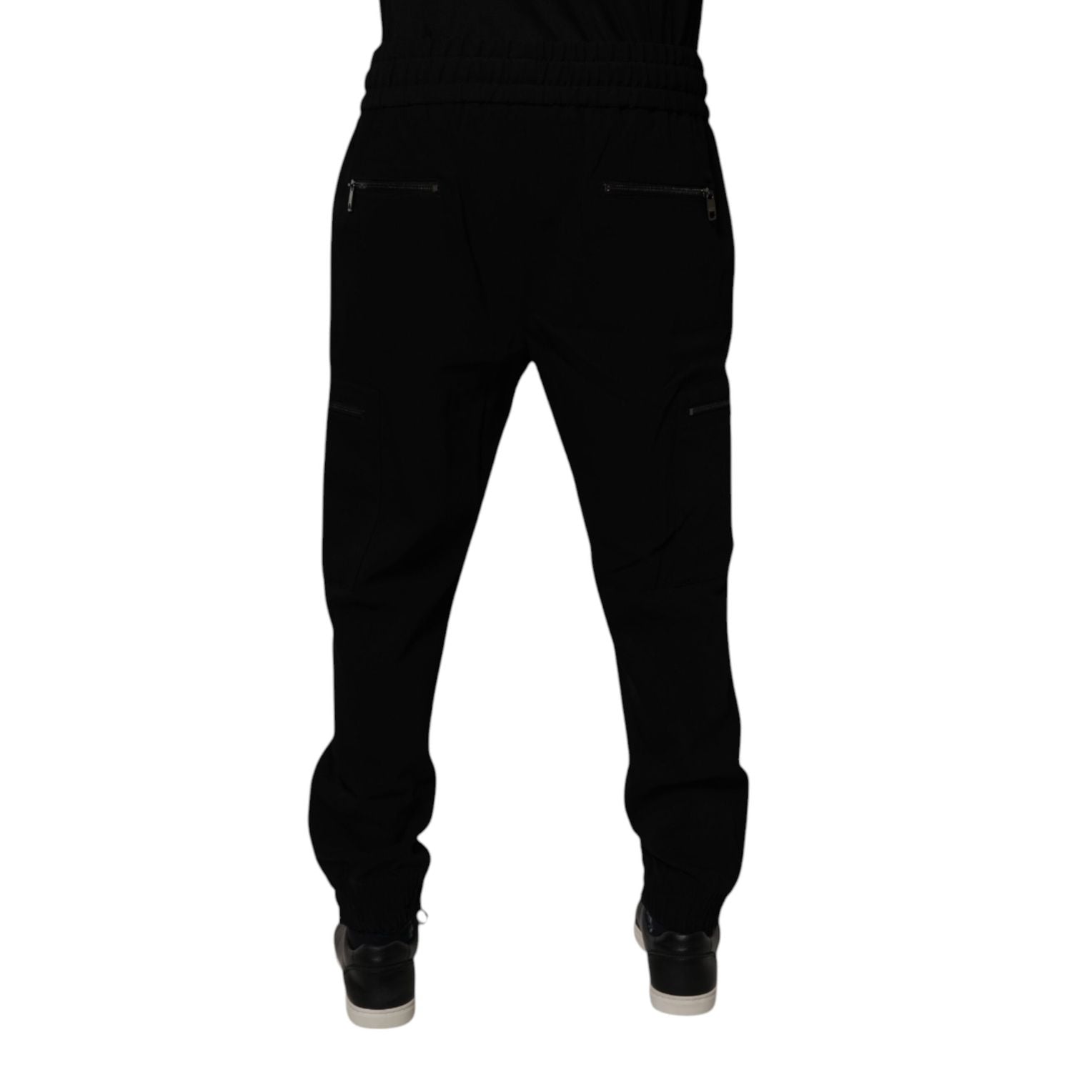 Dolce & Gabbana Black Wool Stretch Jogger Pants