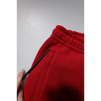 Dolce & Gabbana Red DG Logo Cotton Jogger Men Sweatpants Pants