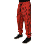 Dolce & Gabbana Red Hearts Cargo Jogger Men Sweatpants Pants