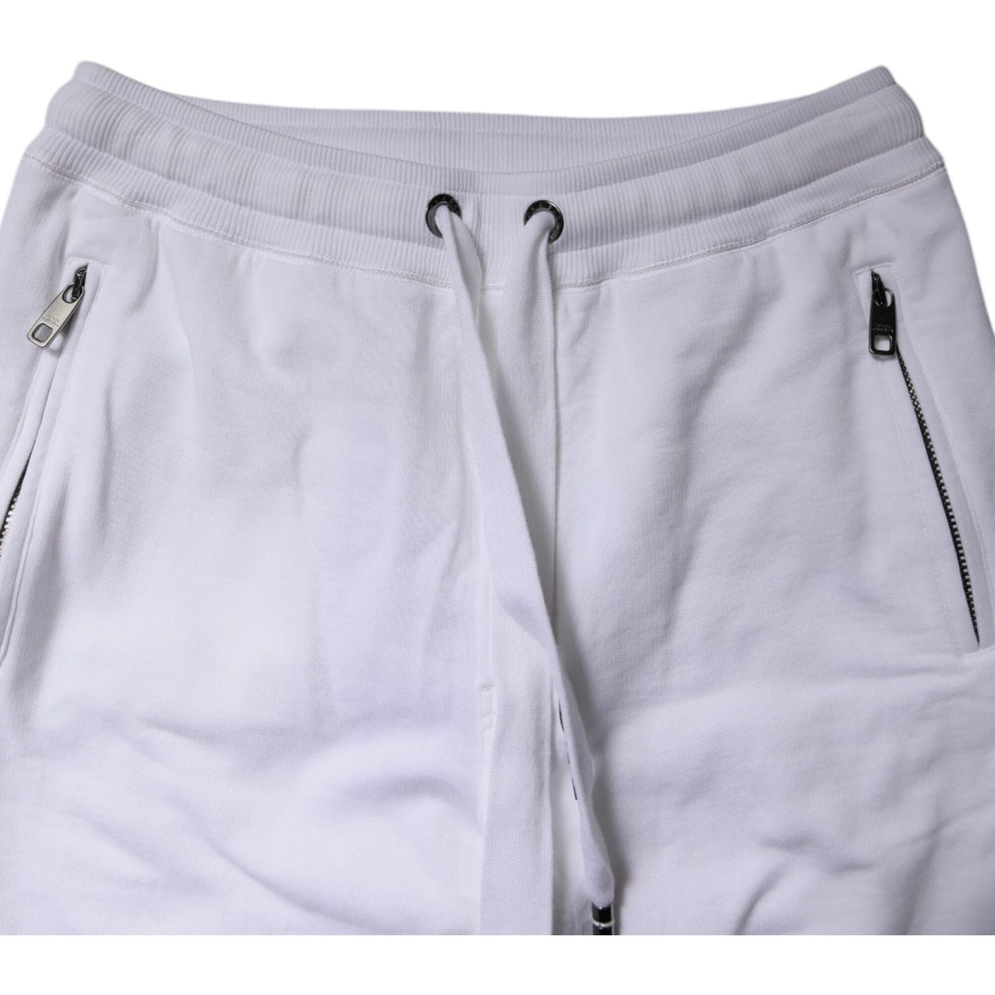 Dolce & Gabbana White Logo Tape Jogger Cotton Sweatpants Pants PAN76052-46