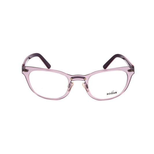 Hogan Purple Plastic Frames in bright violet, unisex glasses with 49/22/140 mm measurements, stylish and durable eyewear.