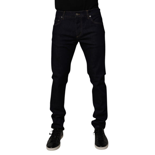 Dolce & Gabbana Black Cotton Stretch Men Skinny Denim Jeans PAN75031-52