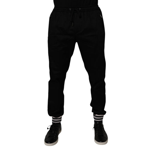 Dolce & Gabbana Black Cotton Stretch Jogger Sweatpants Pants PAN75033-50