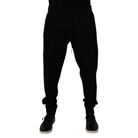Dolce & Gabbana Black Cotton Blend Jogger Sweatpants Pants PAN75190-52