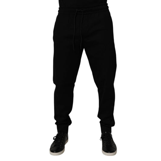 Dolce & Gabbana Black Cotton Blend Jogger Sweatpants Pants PAN75195-50