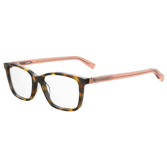 Love Moschino Brown Acetate Frames for Women - Havana Pattern, Size 52/17/140 mm