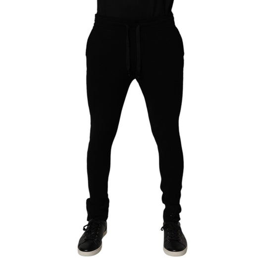 Dolce & Gabbana Black Cashmere Jogger Men Sweatpants Pants PAN75196-48