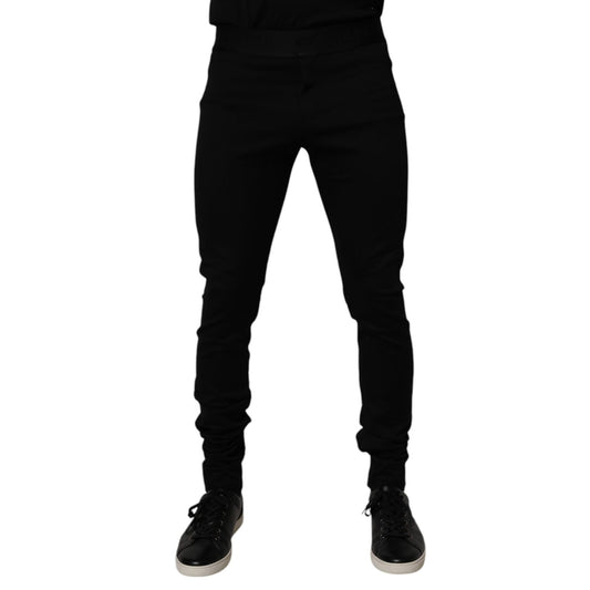 Dolce & Gabbana Black Cotton Jogger Men Sweatpants Pants