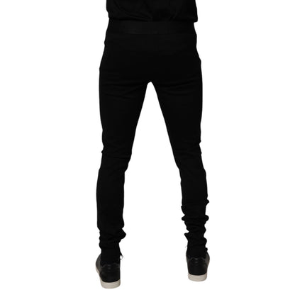 Dolce & Gabbana Black Cotton Jogger Men Sweatpants Pants