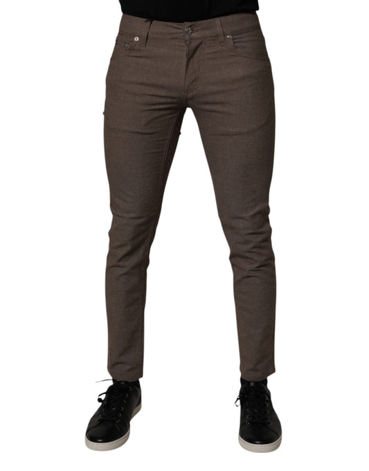 Dolce & Gabbana Brown Cotton Stretch Chino Pants PAN75203-46