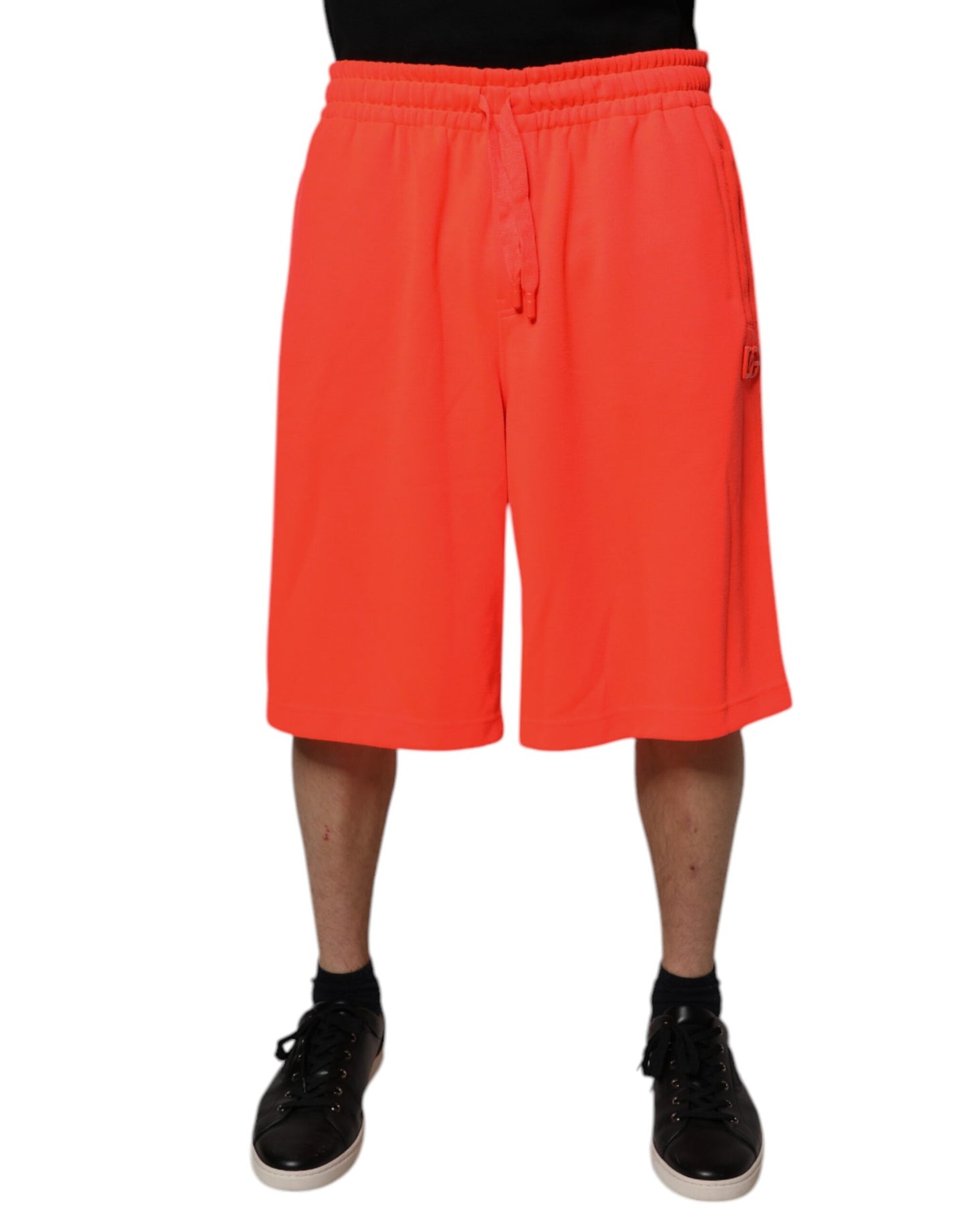 Dolce & Gabbana Red Polyester Mid Waist Men Bermuda Shorts PAN75718-50