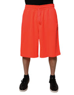 Dolce & Gabbana Red Polyester Mid Waist Men Bermuda Shorts PAN75718-50