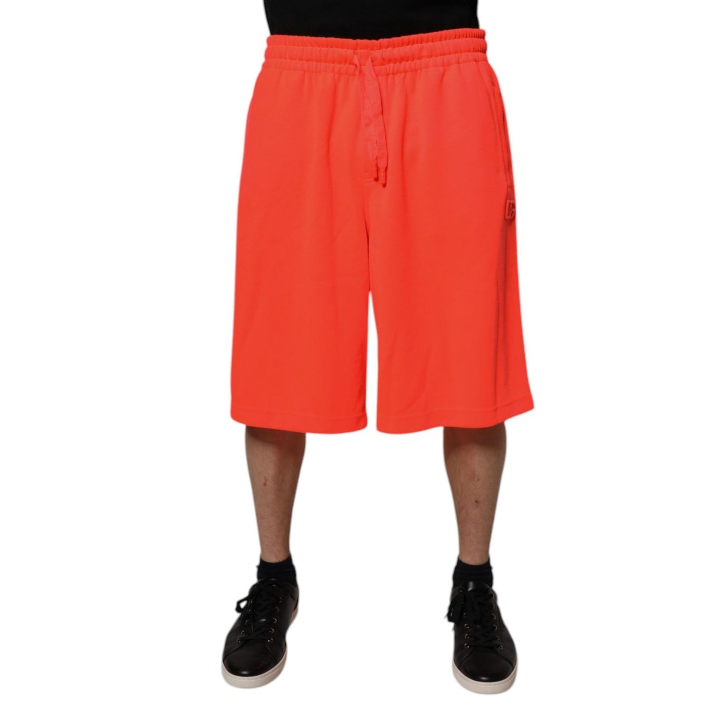 Dolce & Gabbana Red Polyester Mid Waist Men Bermuda Shorts PAN75718-50