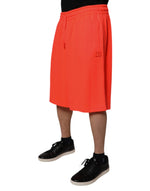 Dolce & Gabbana Red Polyester Mid Waist Men Bermuda Shorts PAN75718-50