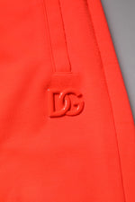 Dolce & Gabbana Red Polyester Mid Waist Men Bermuda Shorts PAN75718-50