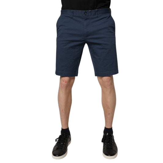 Dolce & Gabbana Blue Cotton Mid Waist Men Bermuda Shorts PAN75719-54