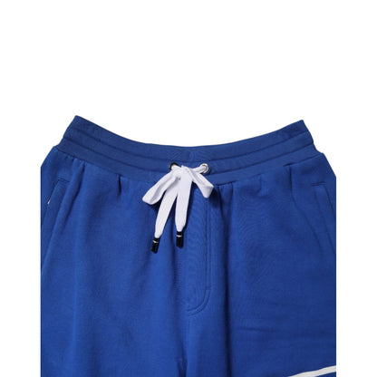 Dolce & Gabbana Blue Logo Cotton Bermuda Sweatshorts Shorts