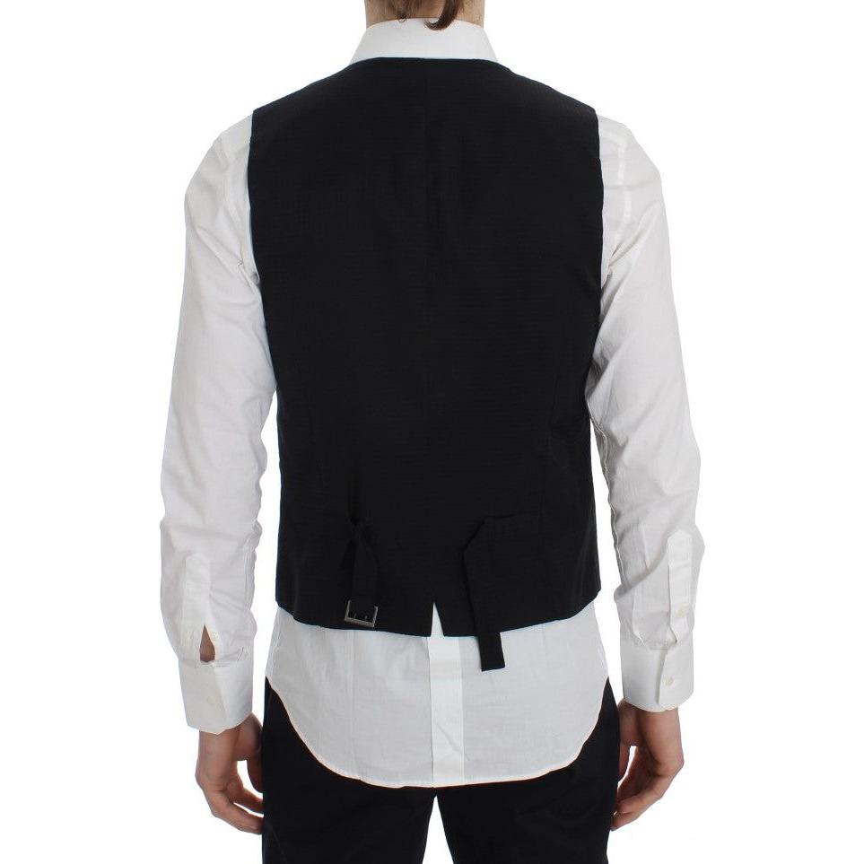 Dolce & Gabbana Gray Striped Formal Vest NOC10029-1