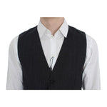 Dolce & Gabbana Gray Striped Formal Vest NOC10029-1