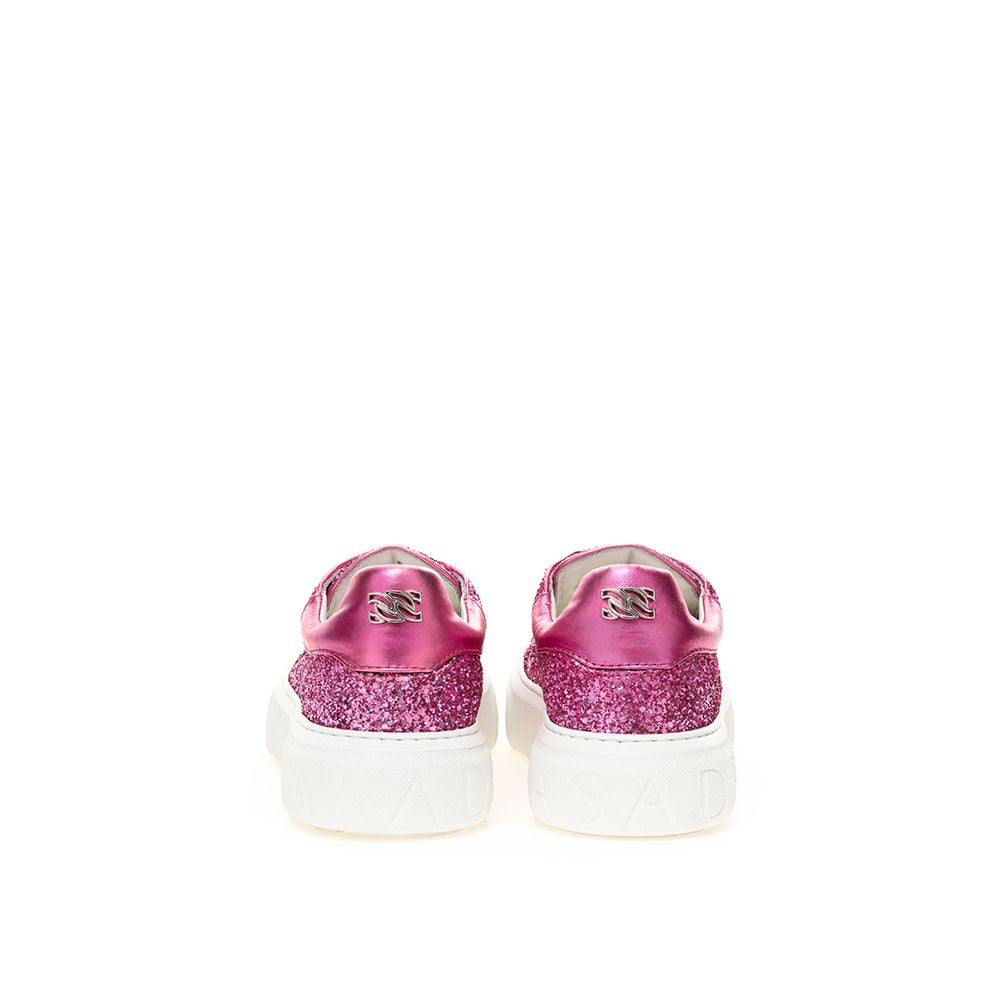 Casadei Fuchsia Elegance Leather Sneakers CA-452967520013884-EU35/US5