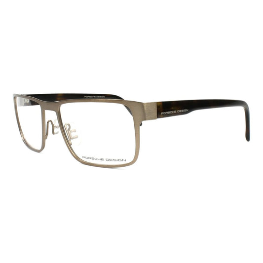 Porsche Brown Metal Frames P8292-C glasses, 54/18/140mm dimensions, made in Italy, stylish eyewear.