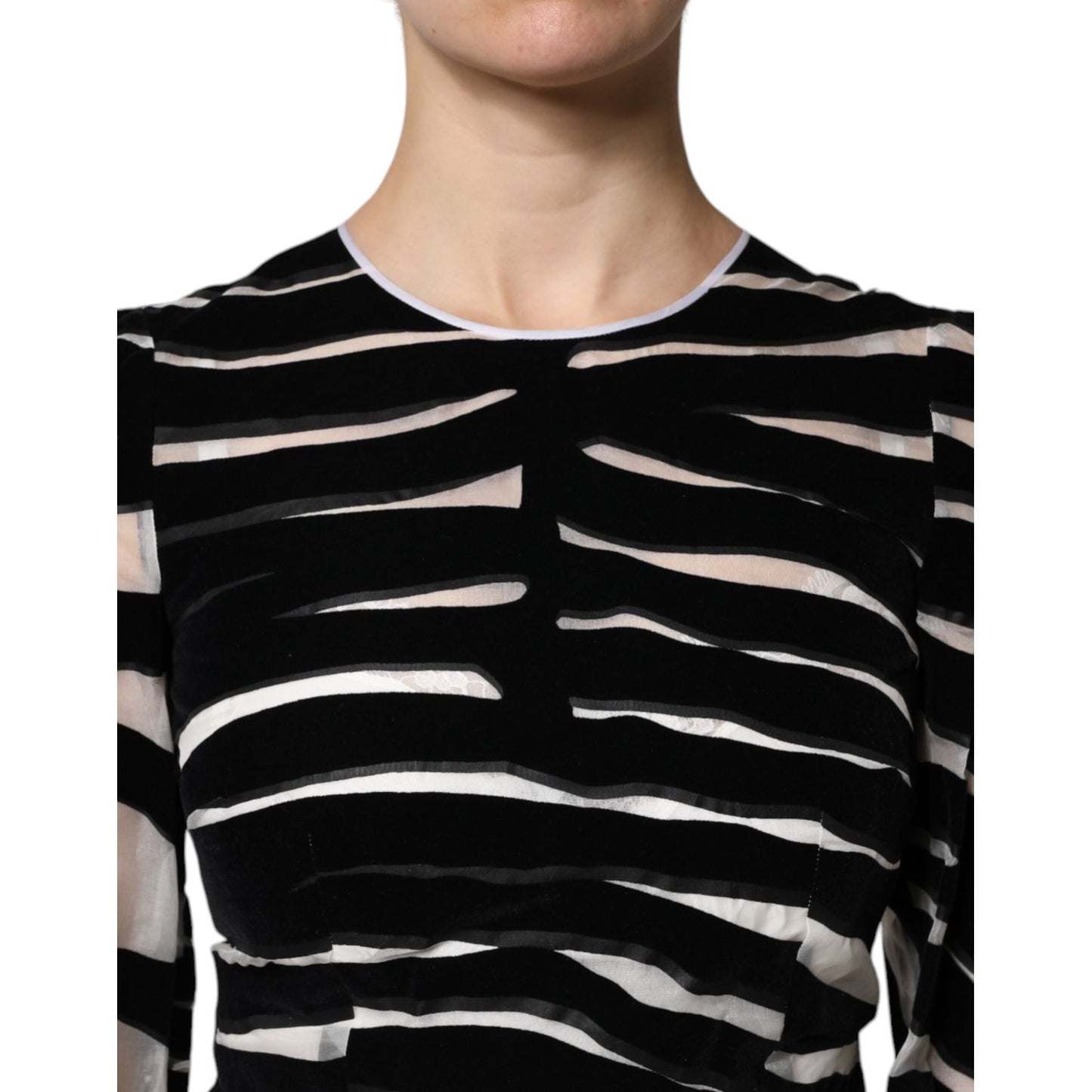 Dolce & Gabbana Black White Zebra A-line Sheath Mini Dress