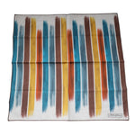 Dolce & Gabbana Multicolor Stripes Cotton Square Foulard Scarf MS7198