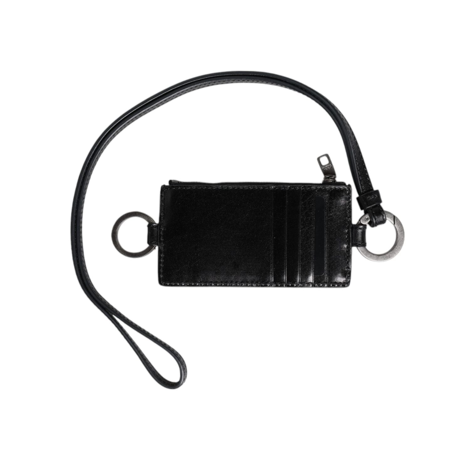 Front view with bag zipped and handles upright.