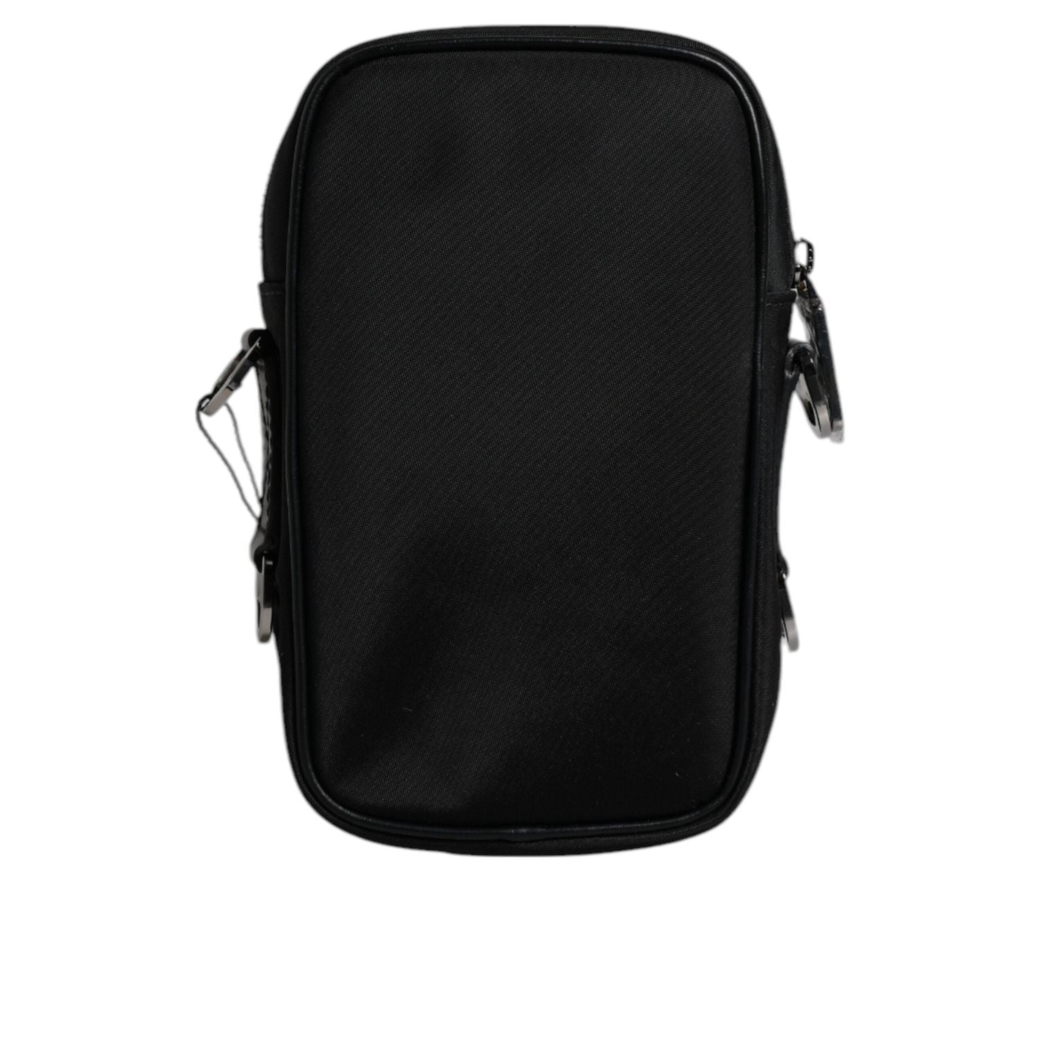 Front view with bag zipped and handles upright.