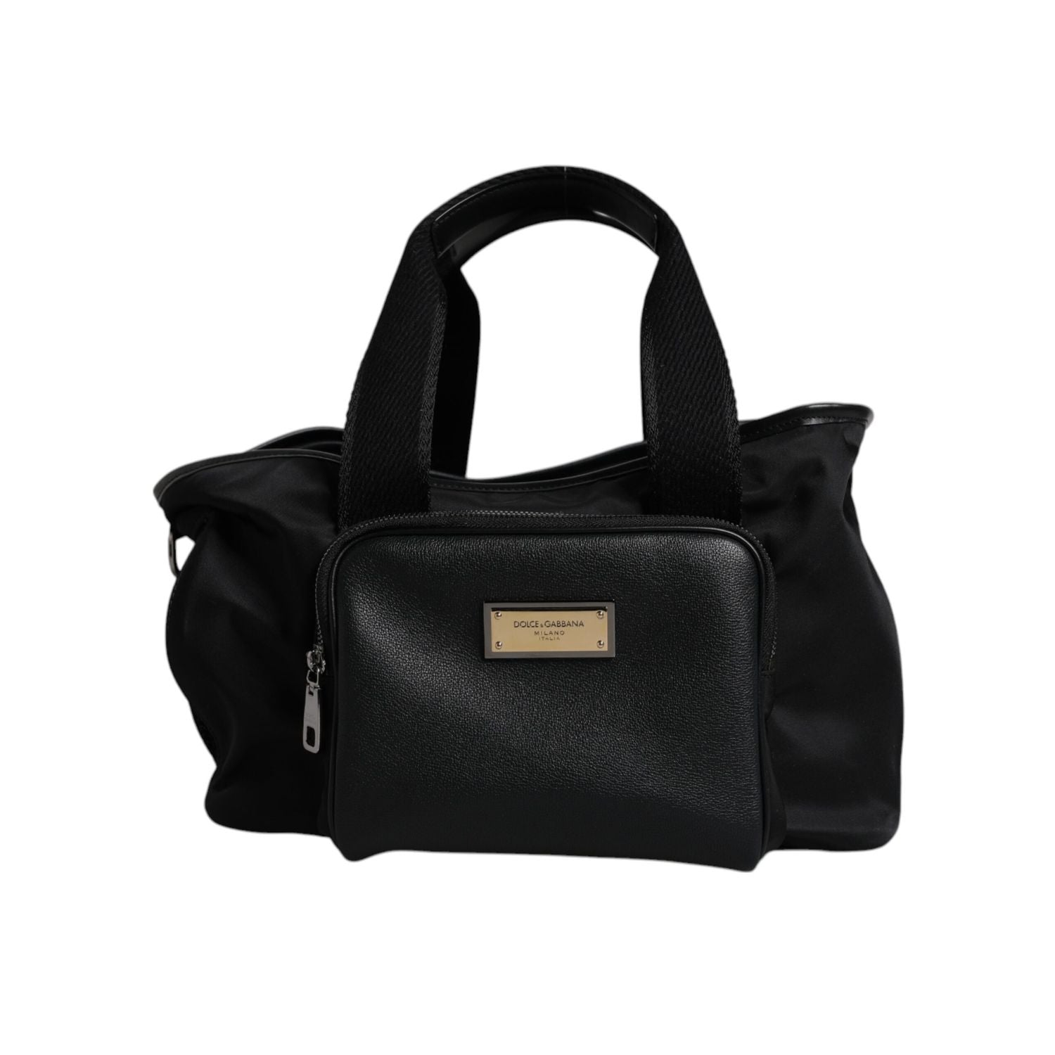 Dolce & Gabbana Black Shoulder Strap Pet Carry Logo Plaque Bag