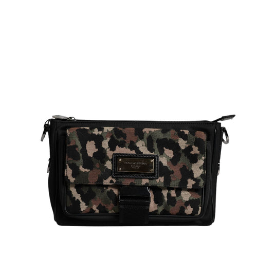 Dolce & Gabbana Multicolor Leopard Jacquard Crossbody Bag BAG4313