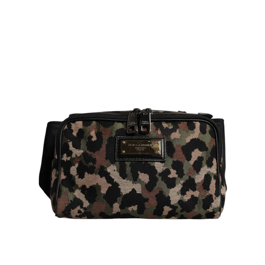 Dolce & Gabbana Multicolor Leopard DG Logo Belt Waist Fanny Pack Bag BAG4315