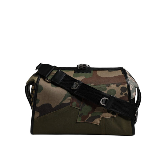 Dolce & Gabbana Multicolor Camouflage Patchwork Crossbody Bag BAG4318