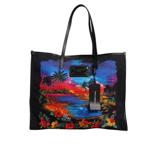 Dolce & Gabbana Multicolor Graphic Printed Top Handle Shopping Tote Bag BAG4320