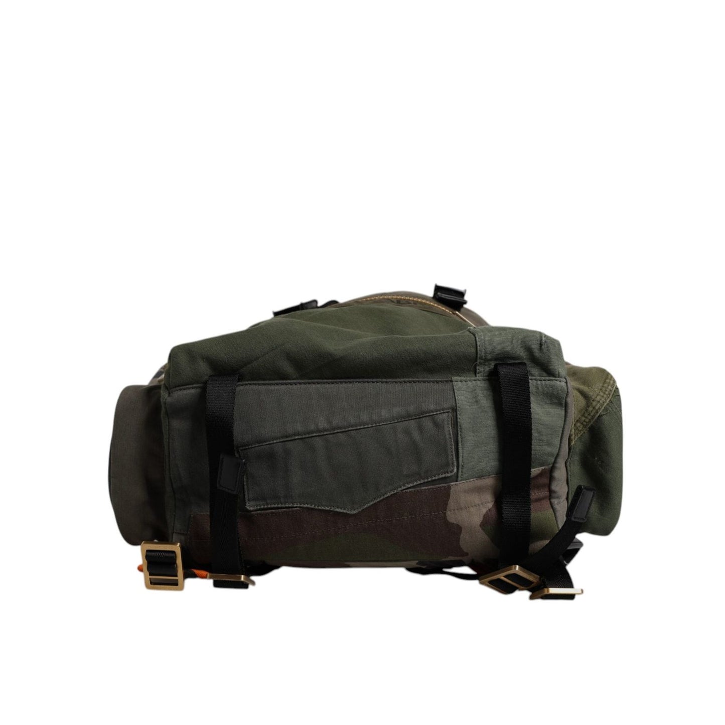 Dolce & Gabbana Military Green Patchwork Travel Backpack Bag BAG4472