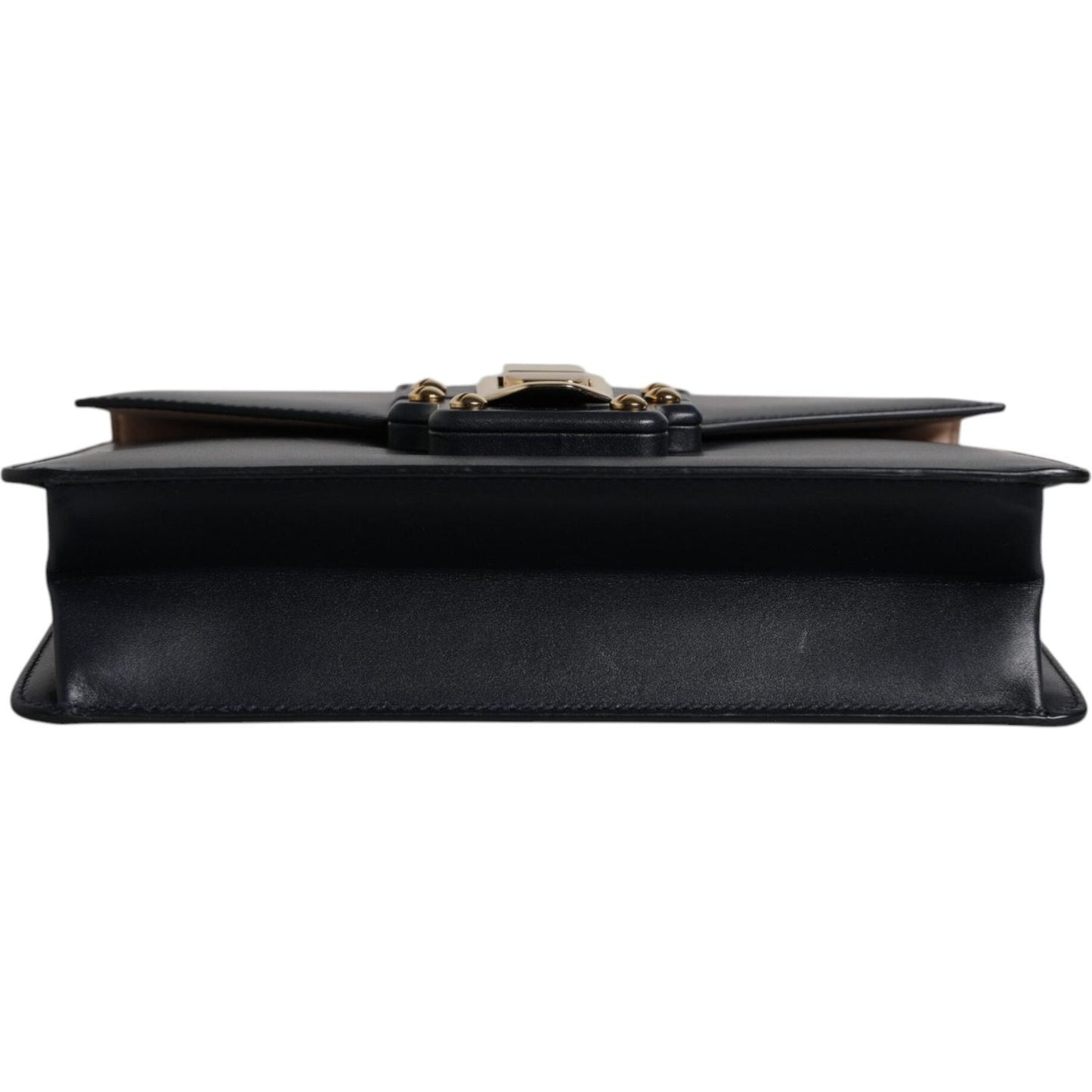 Dolce & Gabbana Black Calfskin Leather Shoulder Strap Bag