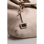 Dolce & Gabbana Light Pink Deer Leather Logo Plaque Tote Top Handle Bag BAG4361
