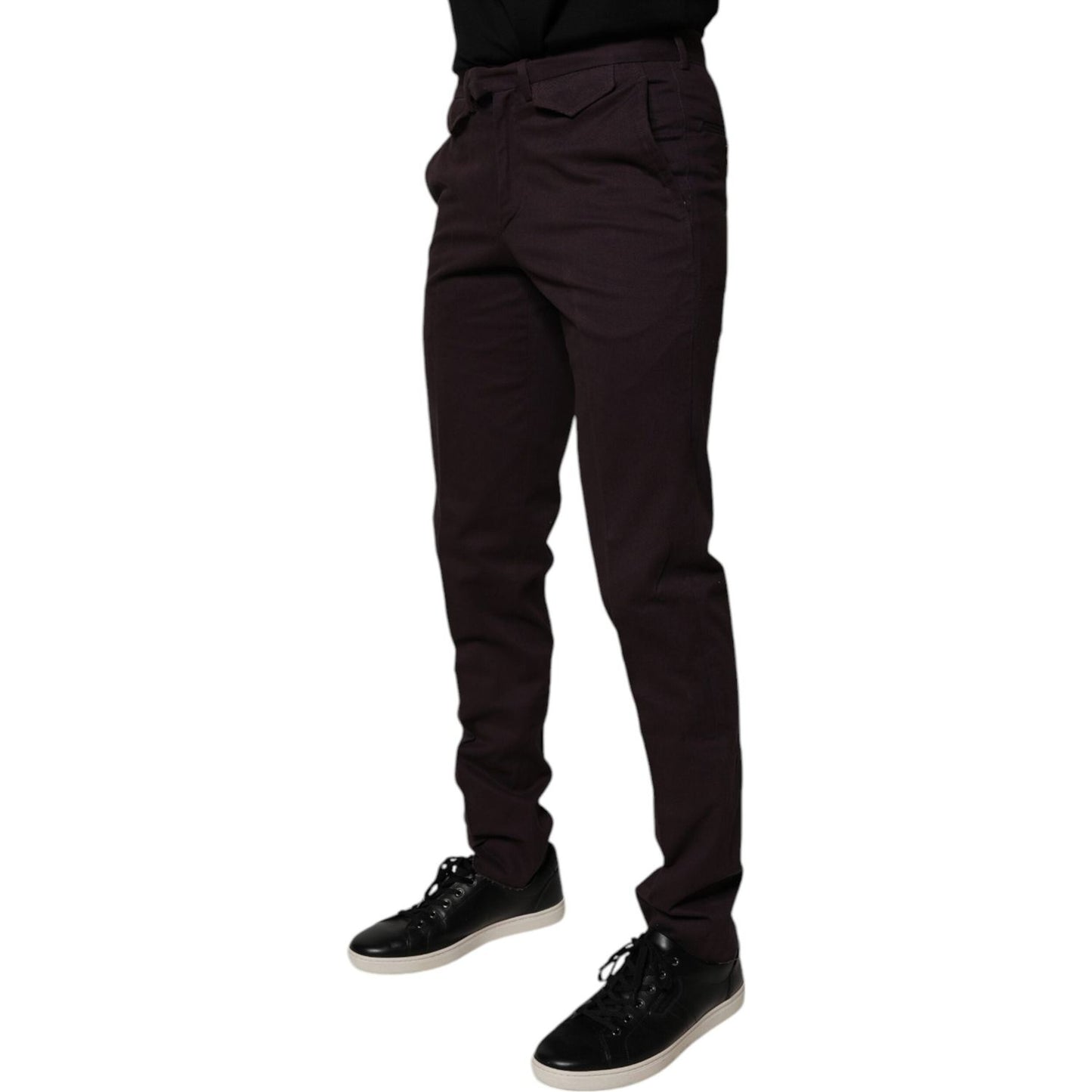 BENCIVENGA Brown Pure Cotton Slim Fit Men Dress Pants PAN71853-46