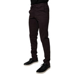 BENCIVENGA Brown Pure Cotton Slim Fit Men Dress Pants PAN71853-46