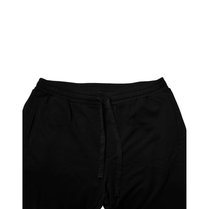 Dolce & Gabbana Black Cotton Crown Logo Jogger Pants